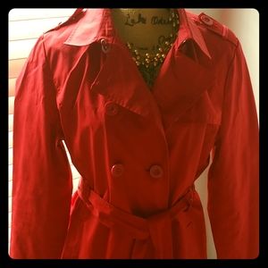 Kenneth Cole Reaction Red Mid-Trench Raincoat